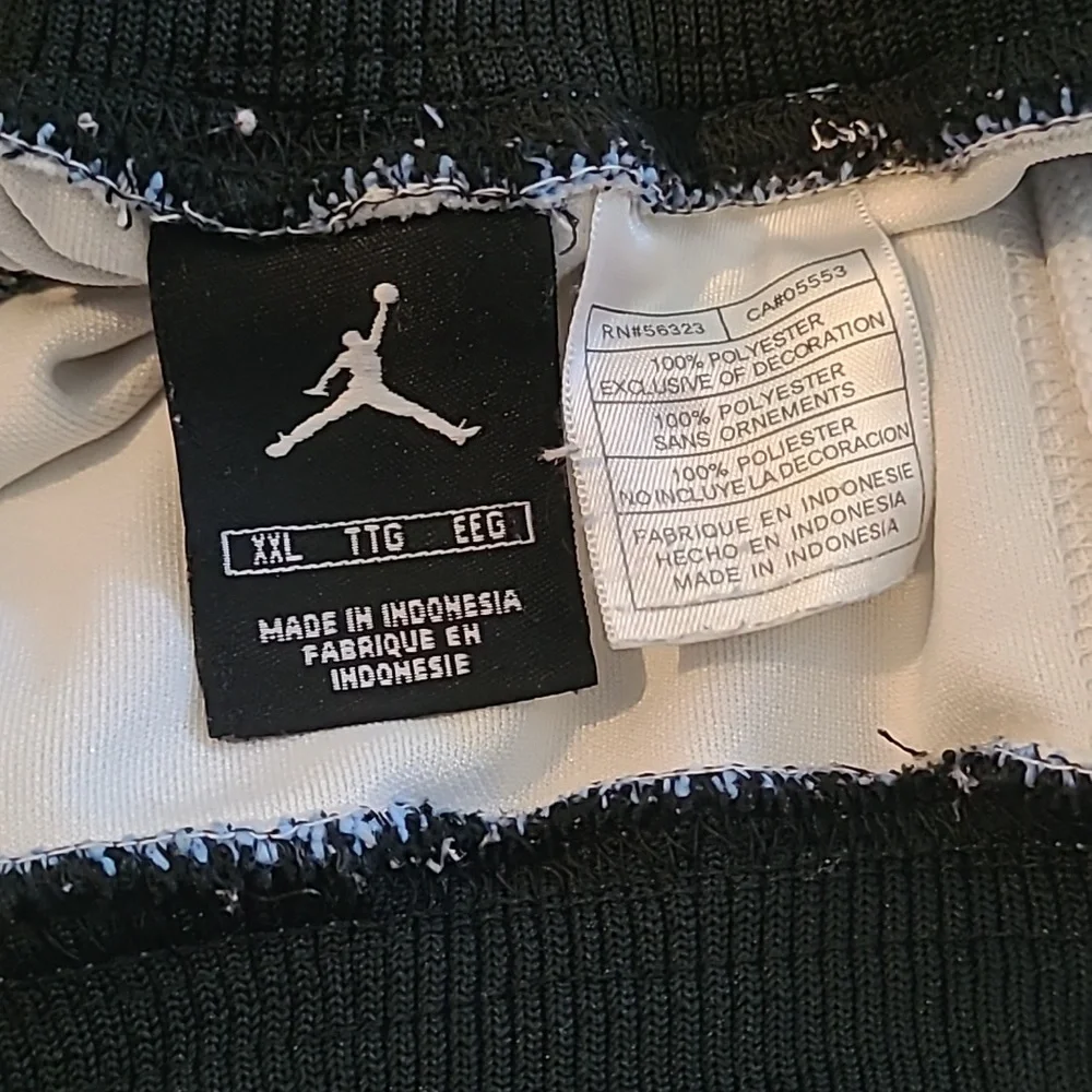 Jordan White and Light Blue Athletic Shorts